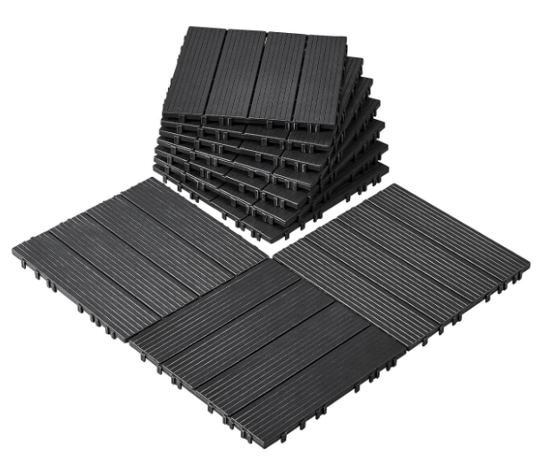 VEVOR 10-Pack Interlocking Plastic Deck Tiles