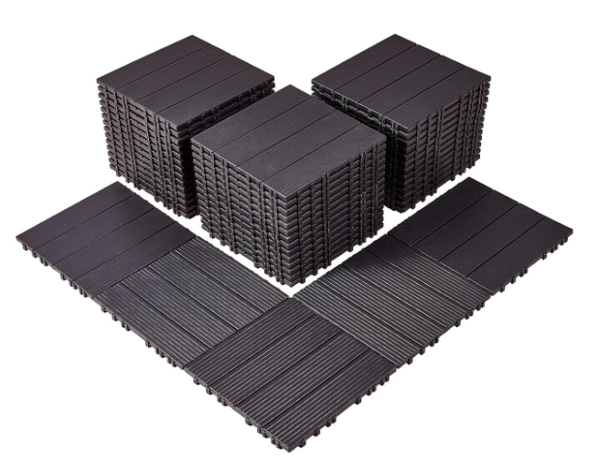 VEVOR 54-Pack Interlocking Plastic Deck Tiles