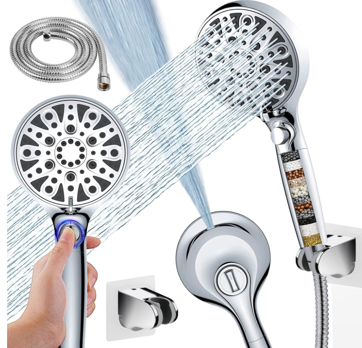 15-Stage Filtered Shower Head with Hose