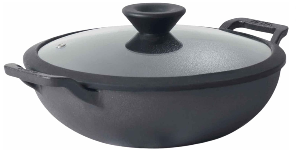 Meyer Pre-Seasoned Cast Iron Wok 30cm