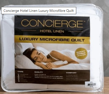  Concierge Hotel Linen Luxury Microfibre Quilt 