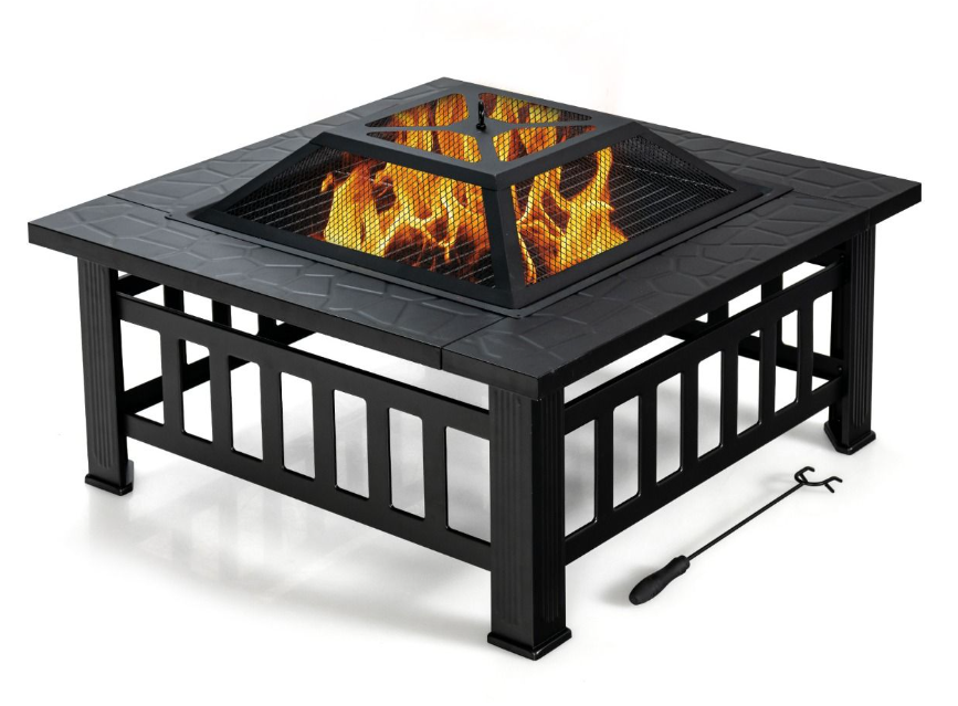 3 in 1 Fire Pit with Spark Screen Cover