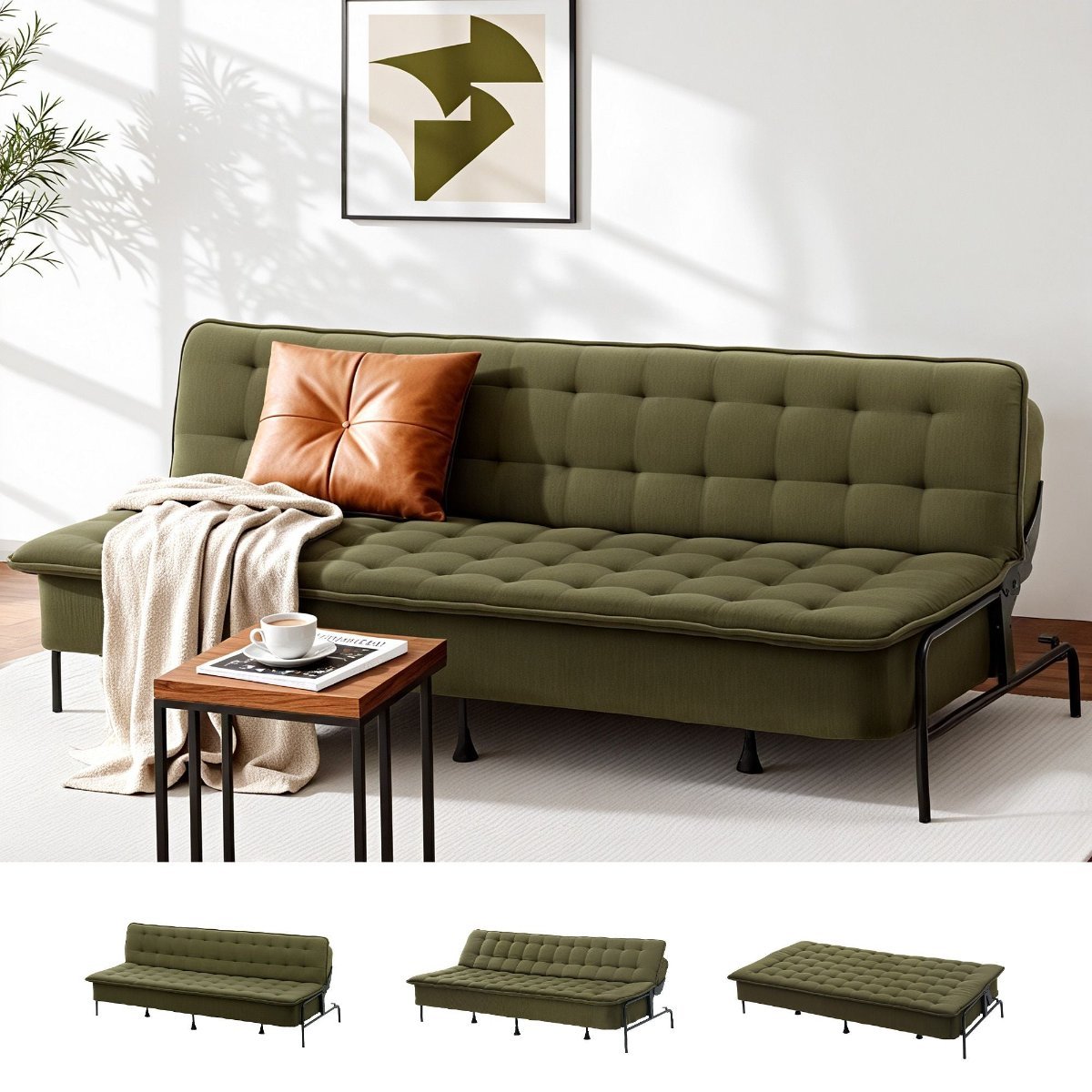 Artiss 1.9m Innerspring Sofa Bed