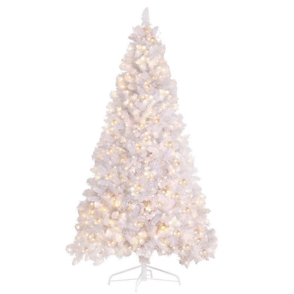 Jingle Jollys 2.1m White Christmas Tree with 500 LEDs