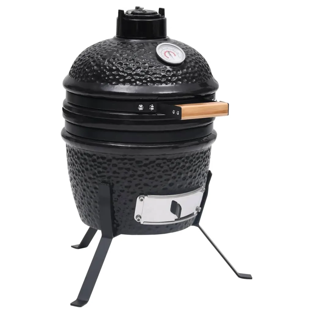 2-in-1 Kamado Ceramic BBQ Grill and Smoker