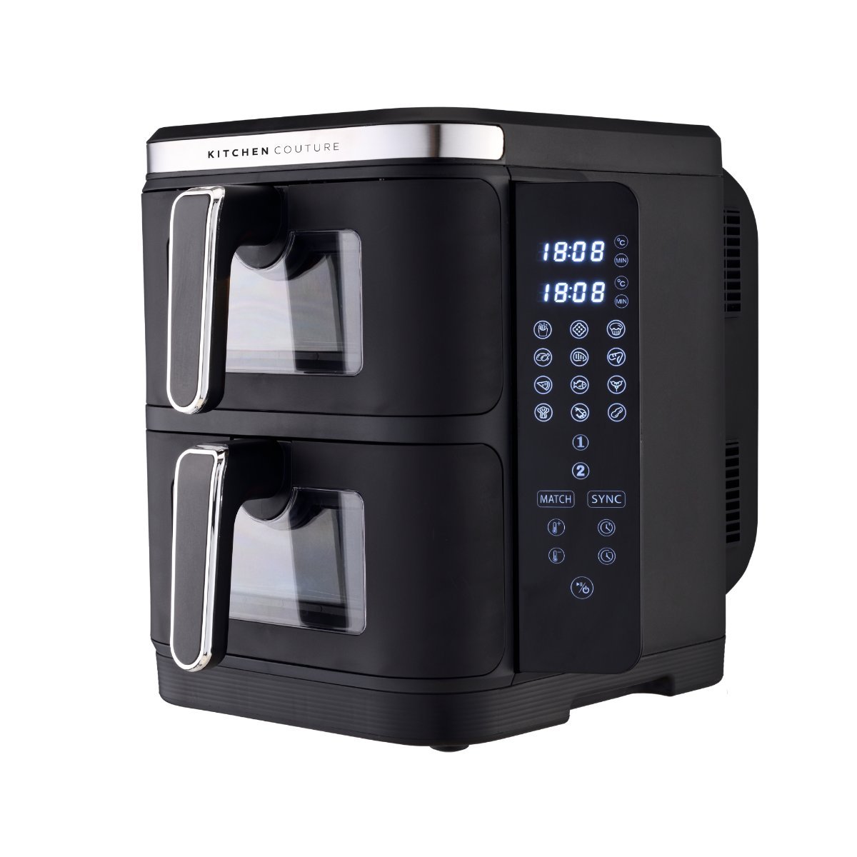 Kitchen Couture 11L Clear View Vertex Dual Drawer Air Fryer