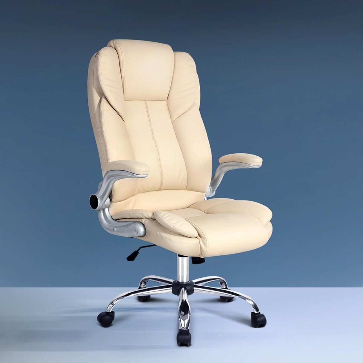 PU Leather Executive Office Chair Beige