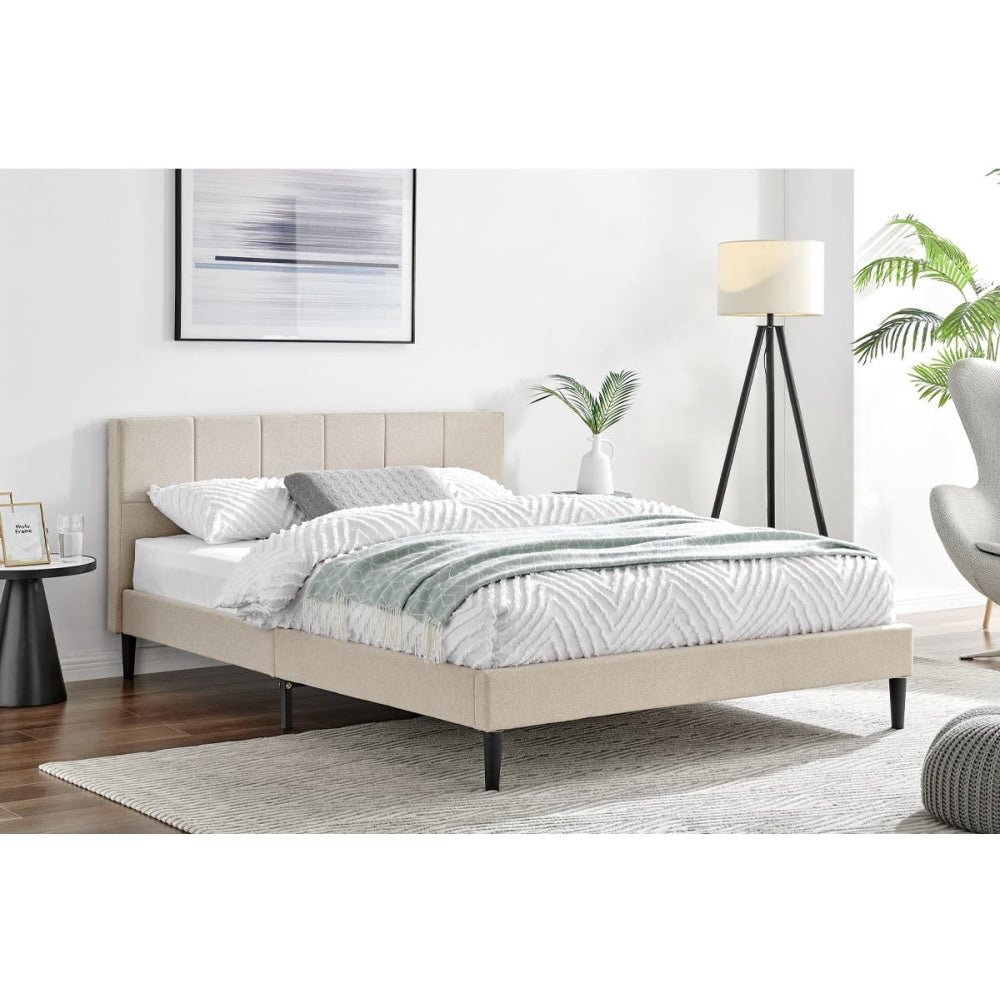 Ovela Theodore Bed Frame Beige King