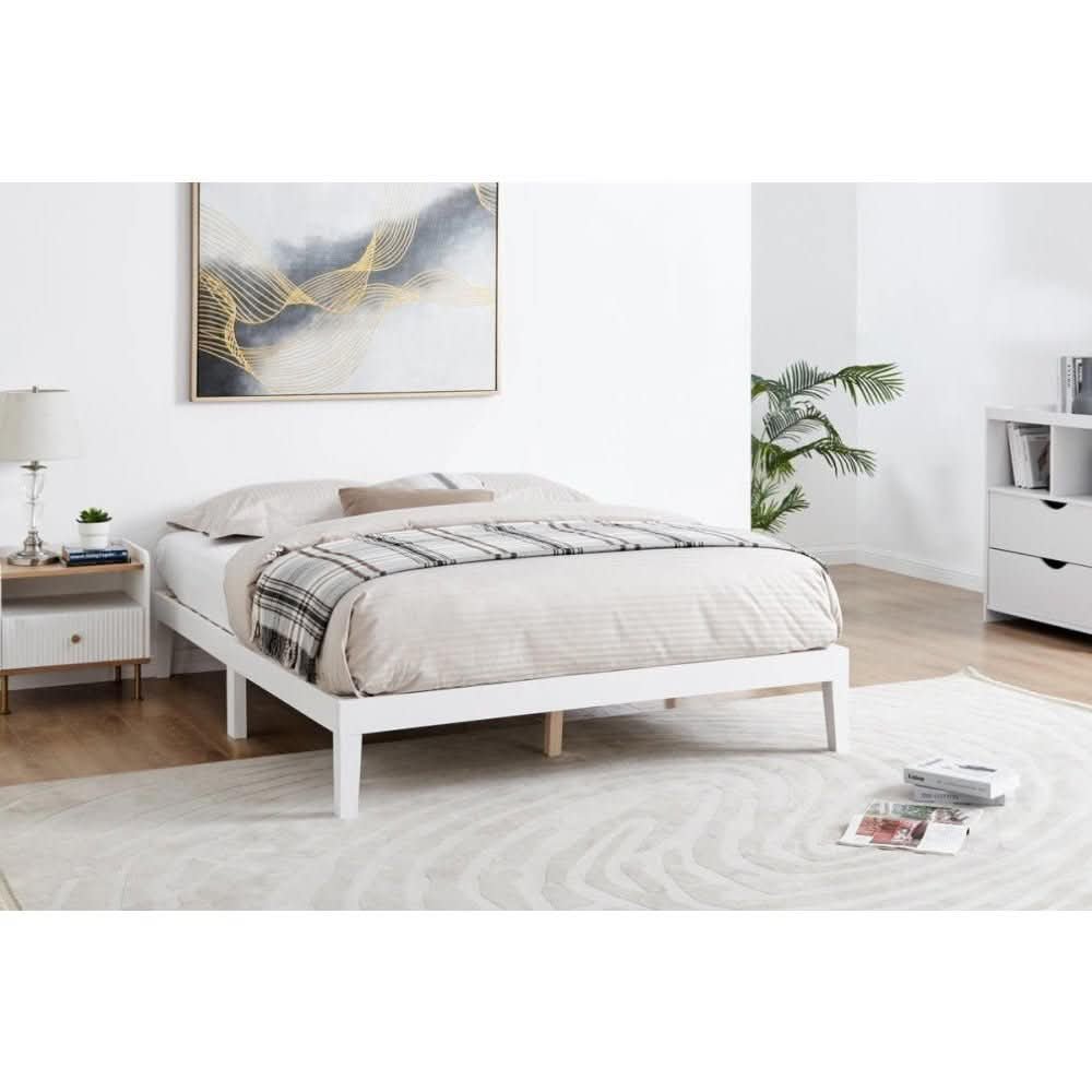 Ovela William Wood Bed Frame White