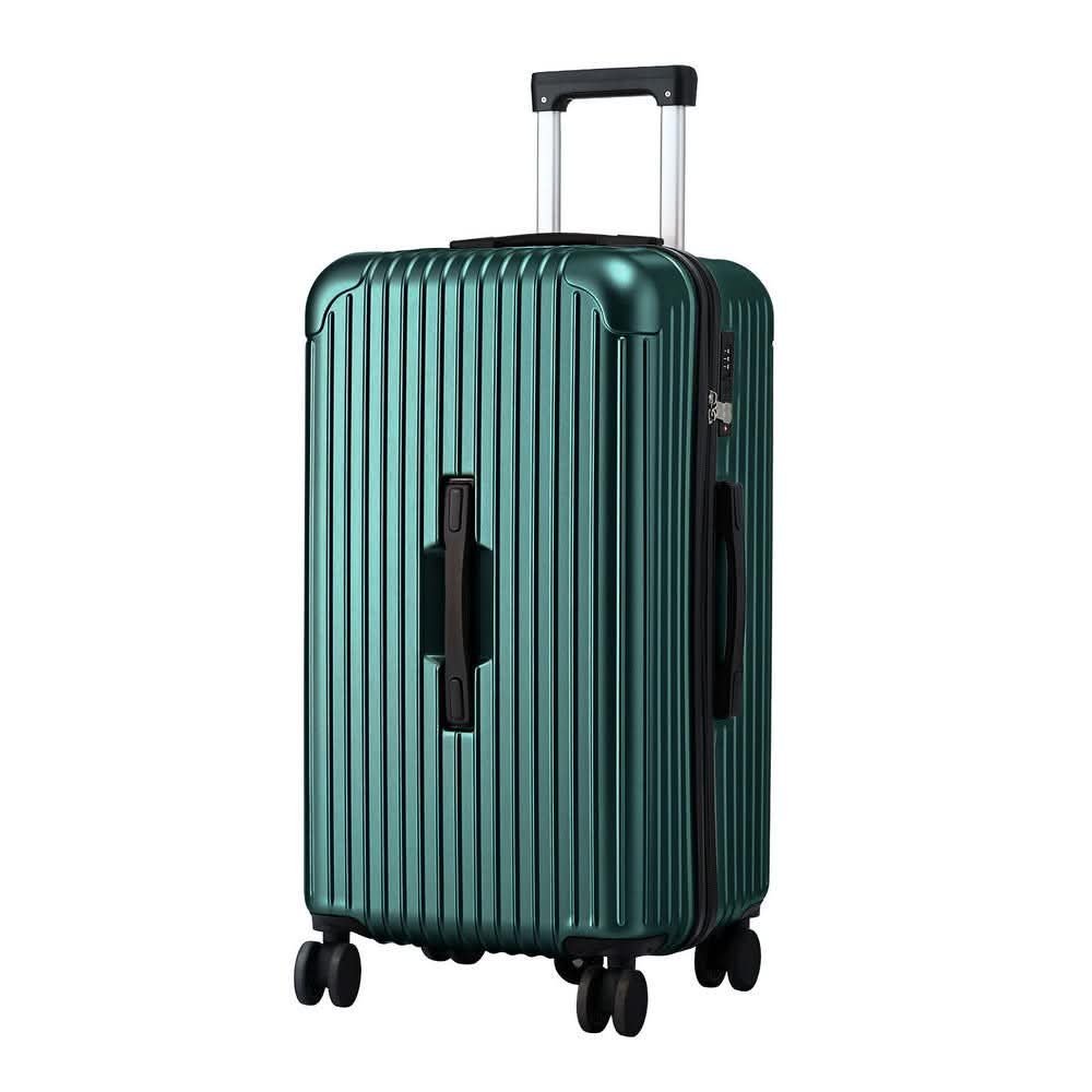 28 inch trunk luggage with Type-C charging port in green
