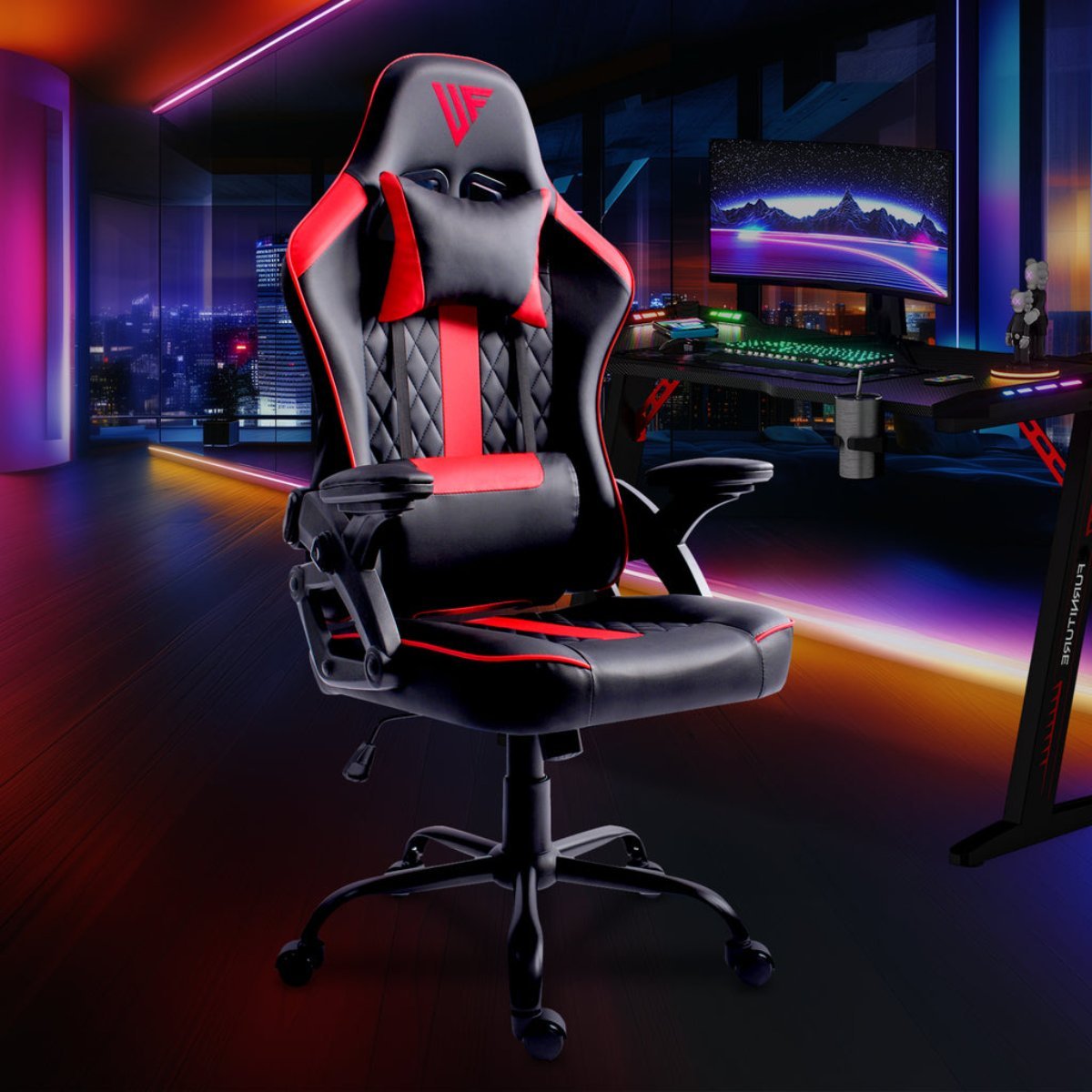 Wide-Seat Ergonomic Gaming Chair