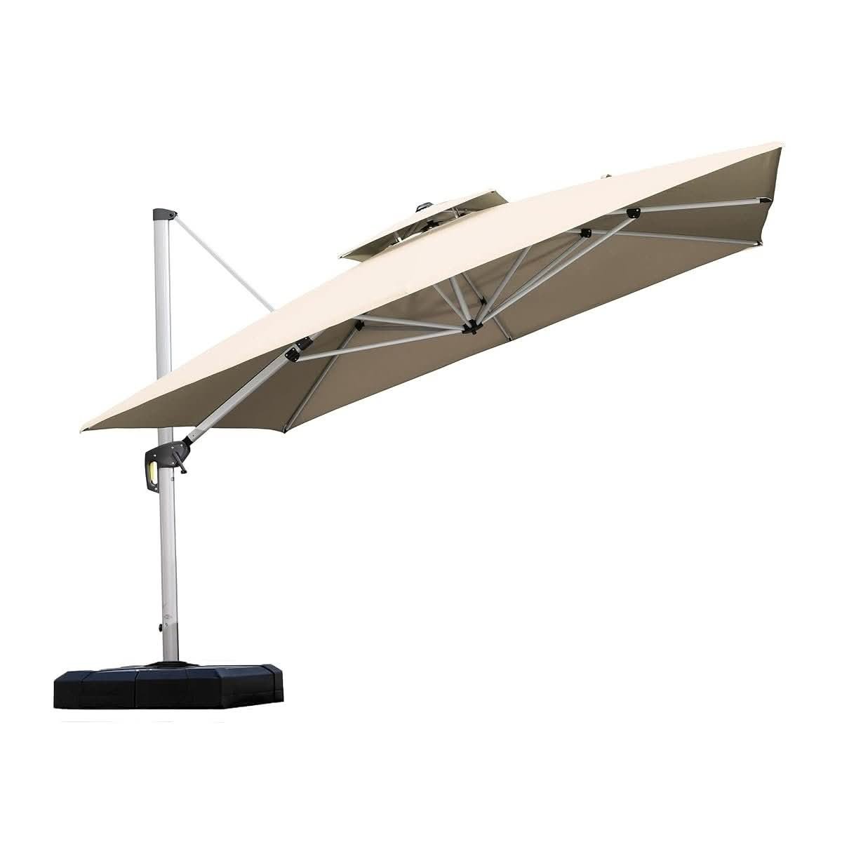 Purple Leaf Cantilever Umbrella Windproof 3.3x3.3m