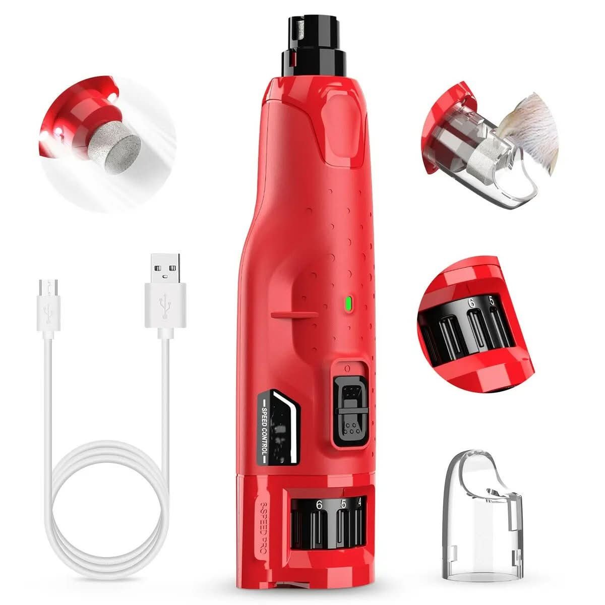 Quiet 6-Speed Grinder with Dust Cap - Best Dust Containment