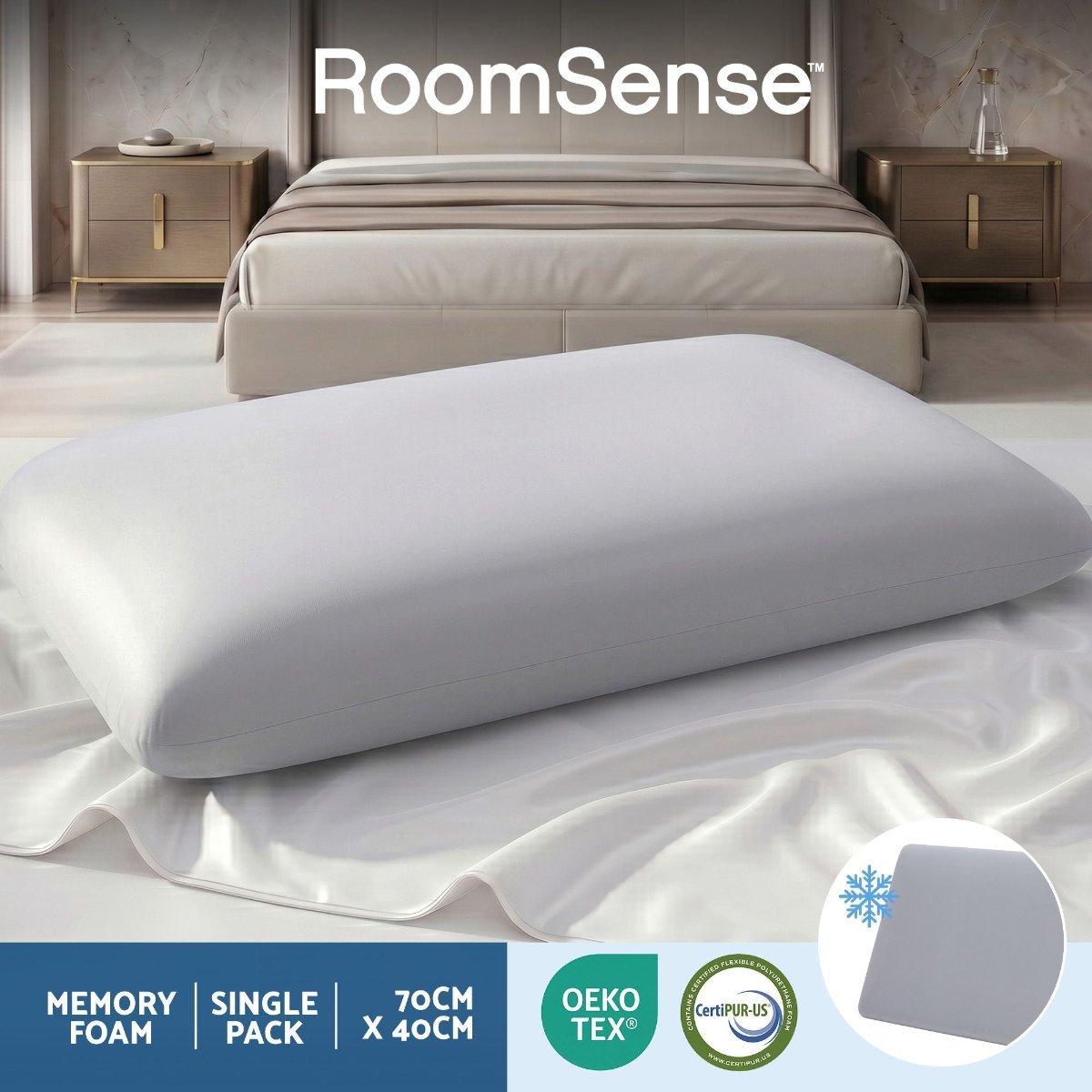 ROOMSENSE Cooling Memory Foam Pillow