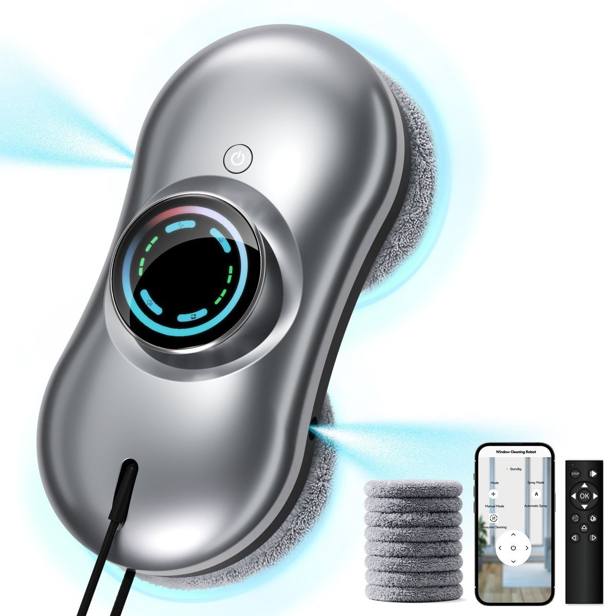 Round Window Cleaning Robot with Edge Detection