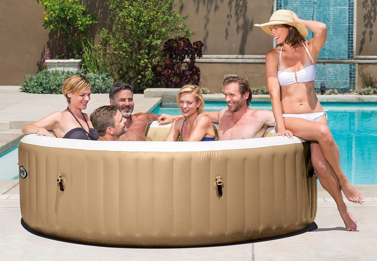 Intex Sahara Tan Round Bubble Spa Set