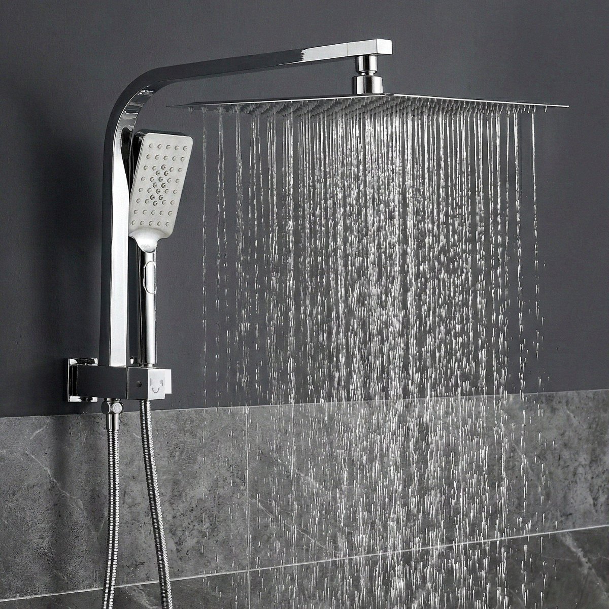 12 Inch Rain Shower Head Set with Brass Finish