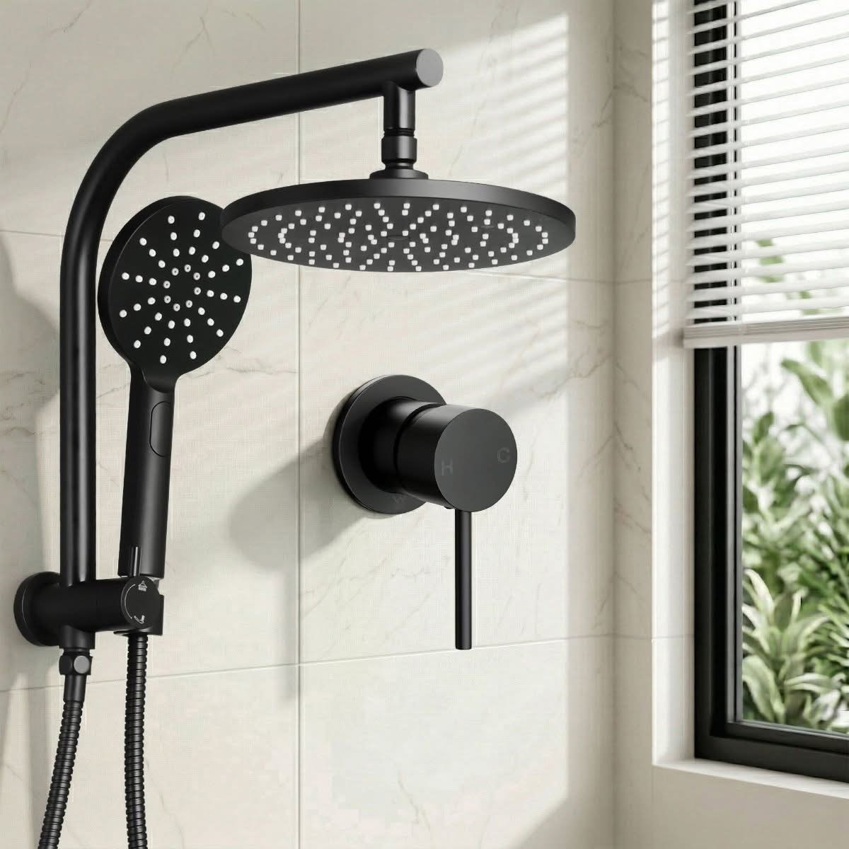 Cefito 9 Inch Rain Shower Head Set with Mixer Tap