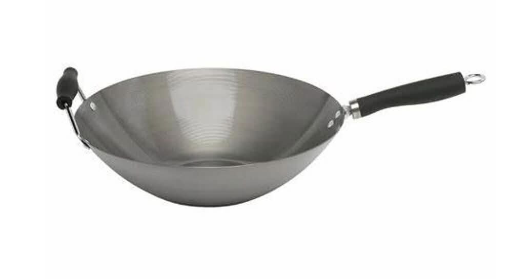 Stanley Rogers carbon steel wok 35cm black
