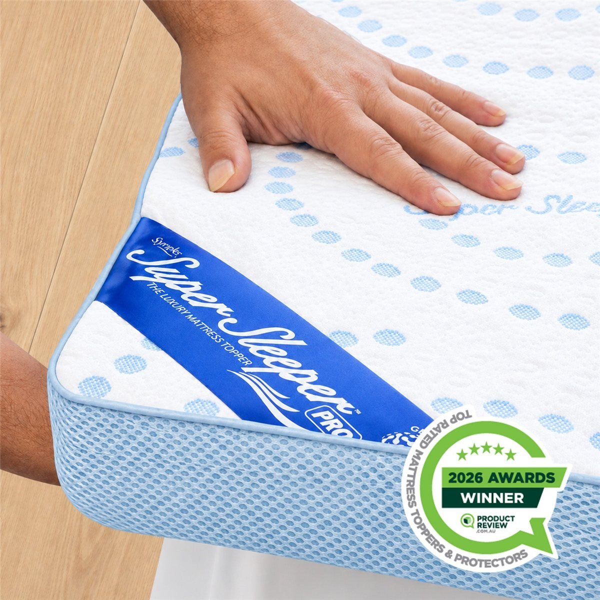 Straight 2 Sleep Cooling Mattress Topper with 3-Zone Memory Foam