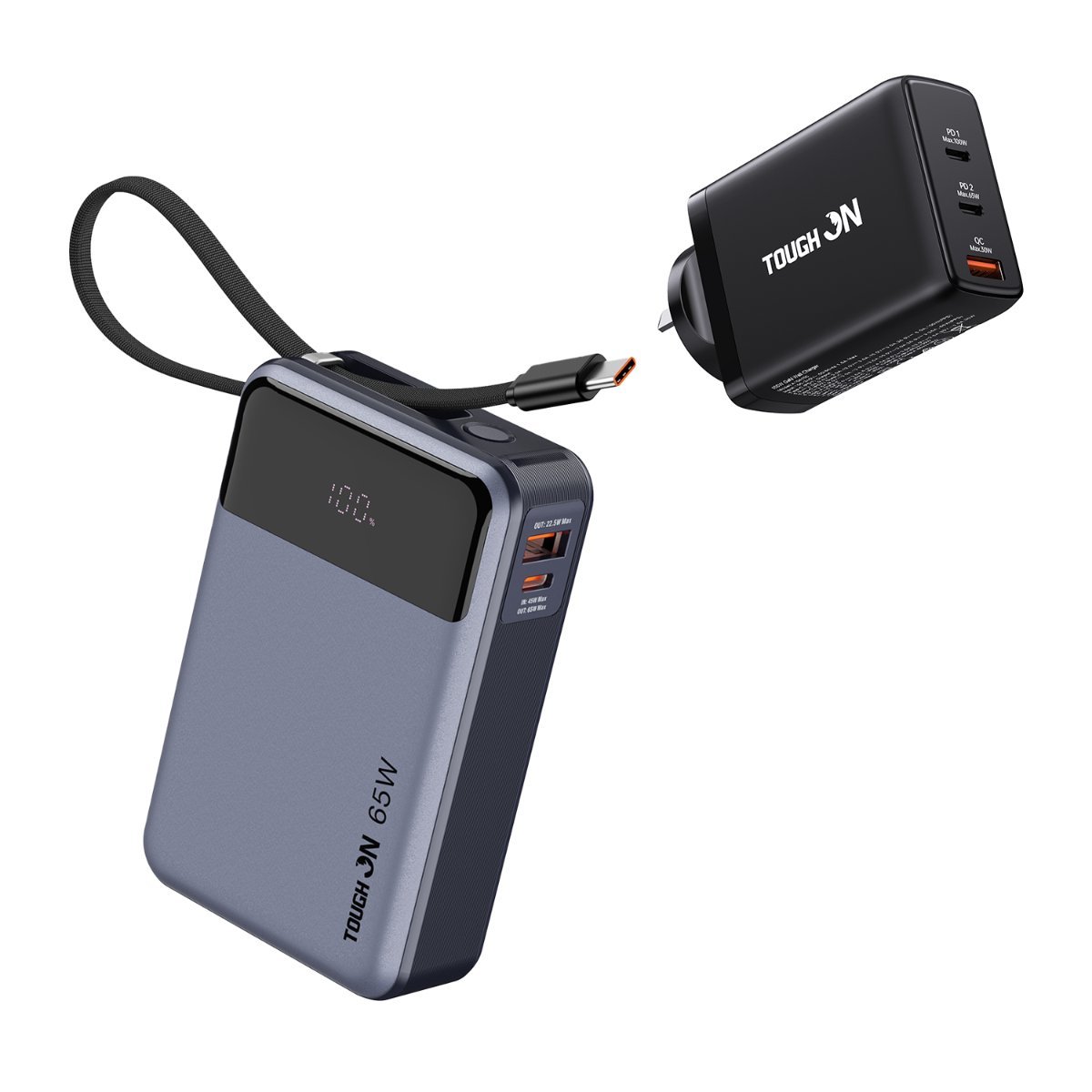 Tough On 20000mAh Power Bank 65W with USB-C Charger
