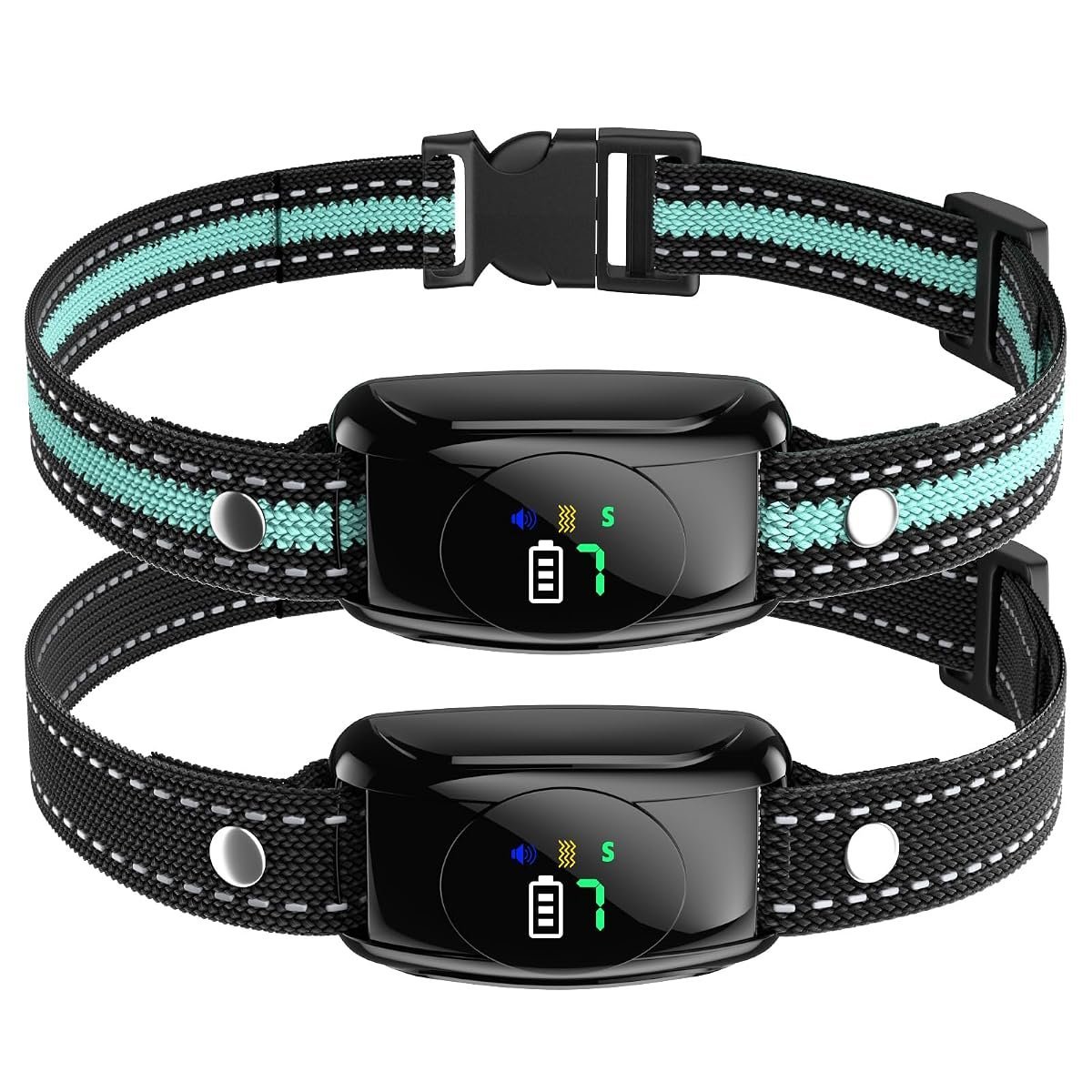 Two-Pack No-Shock Bark Collar for Multiple Dogs