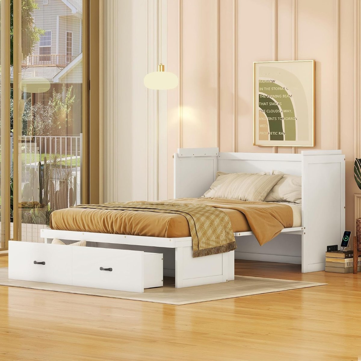 Vertical Wall Bed with Open Platform Frame