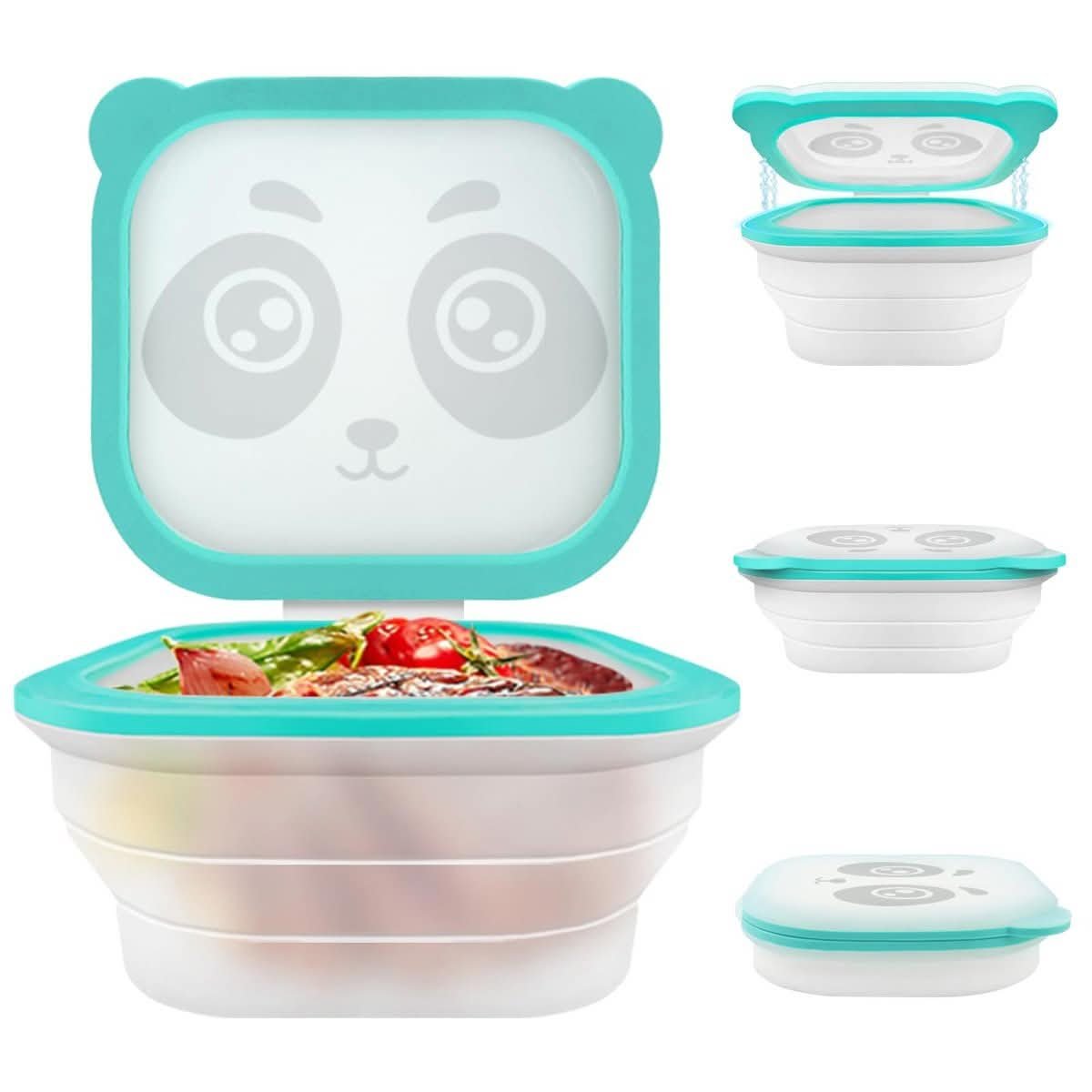 Collapsible silicone food storage container 800ml