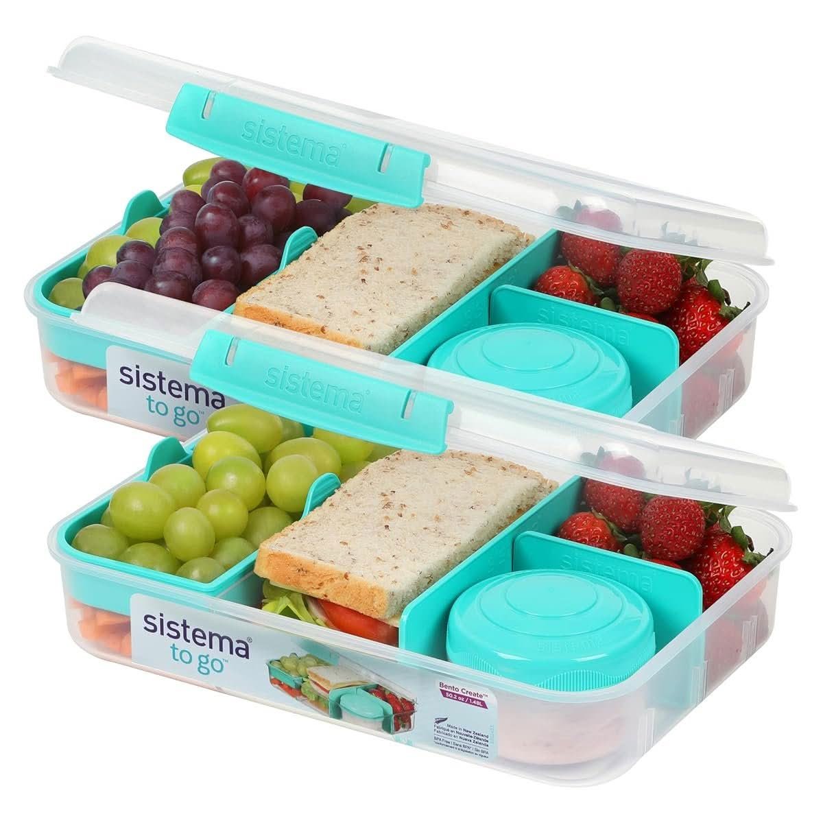 Sistema To Go bento box with compartments and snack pot