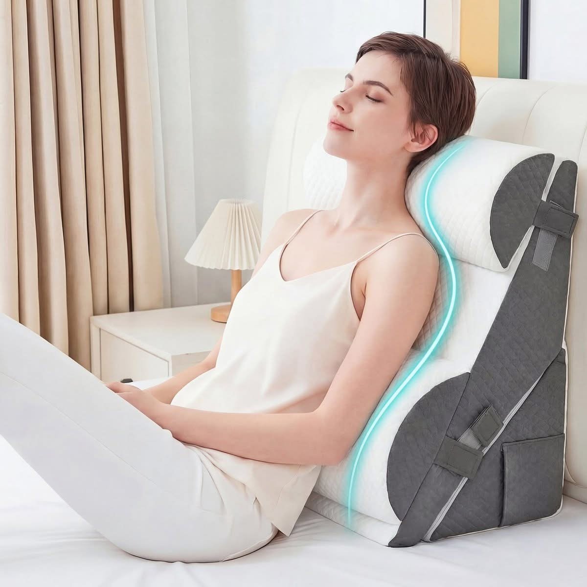 Adjustable Foam Reading Wedge Pillow Set