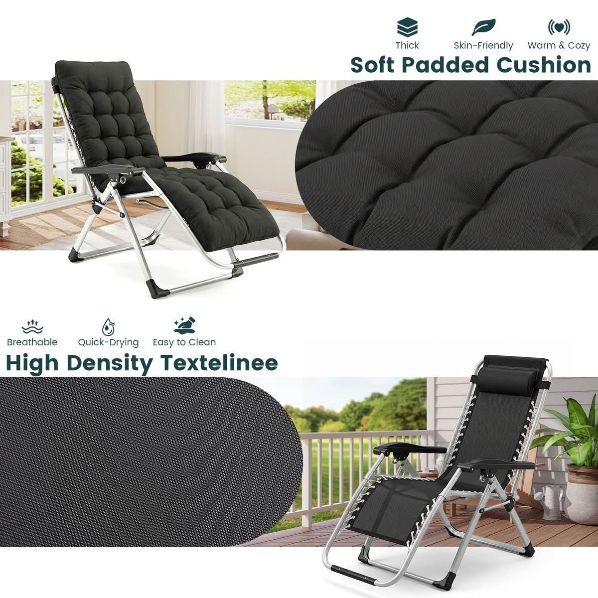 Zero-Gravity Recliner Chair for camping