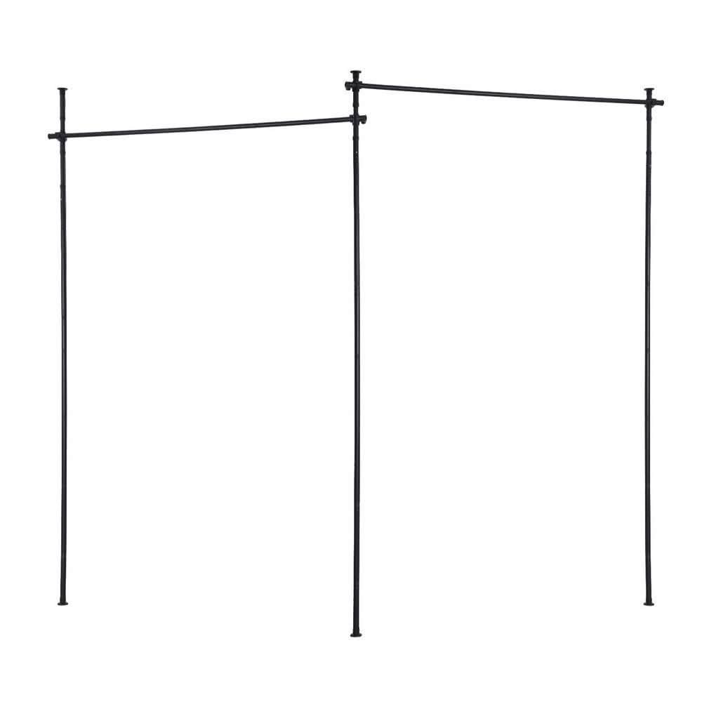 Artiss Room Divider Curtain Rod Extendable Black