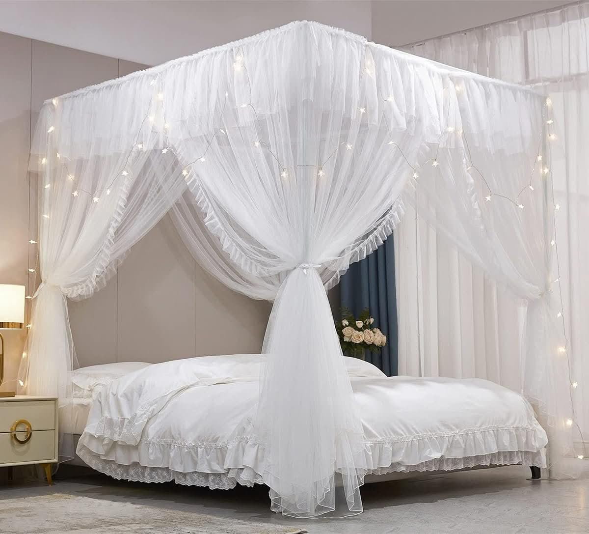 Four-Corner Post Ruffle Canopy