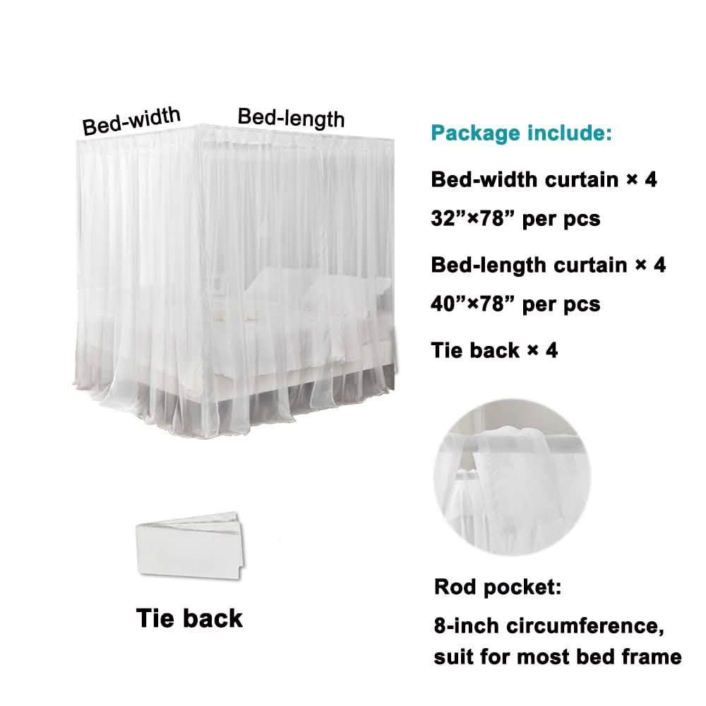 Minimalist White Queen Bed Canopy