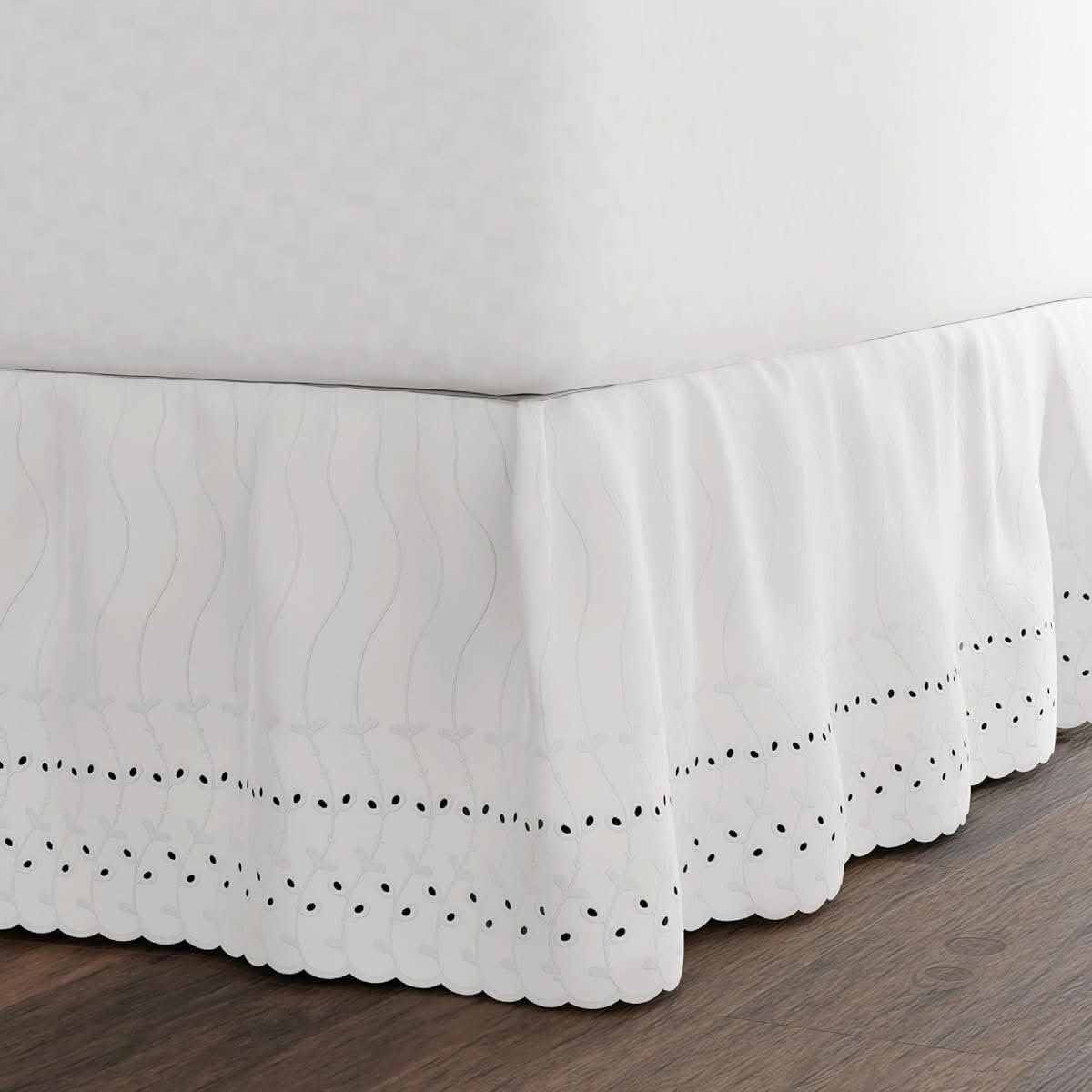 Eyelet Ruffled Bed Skirt