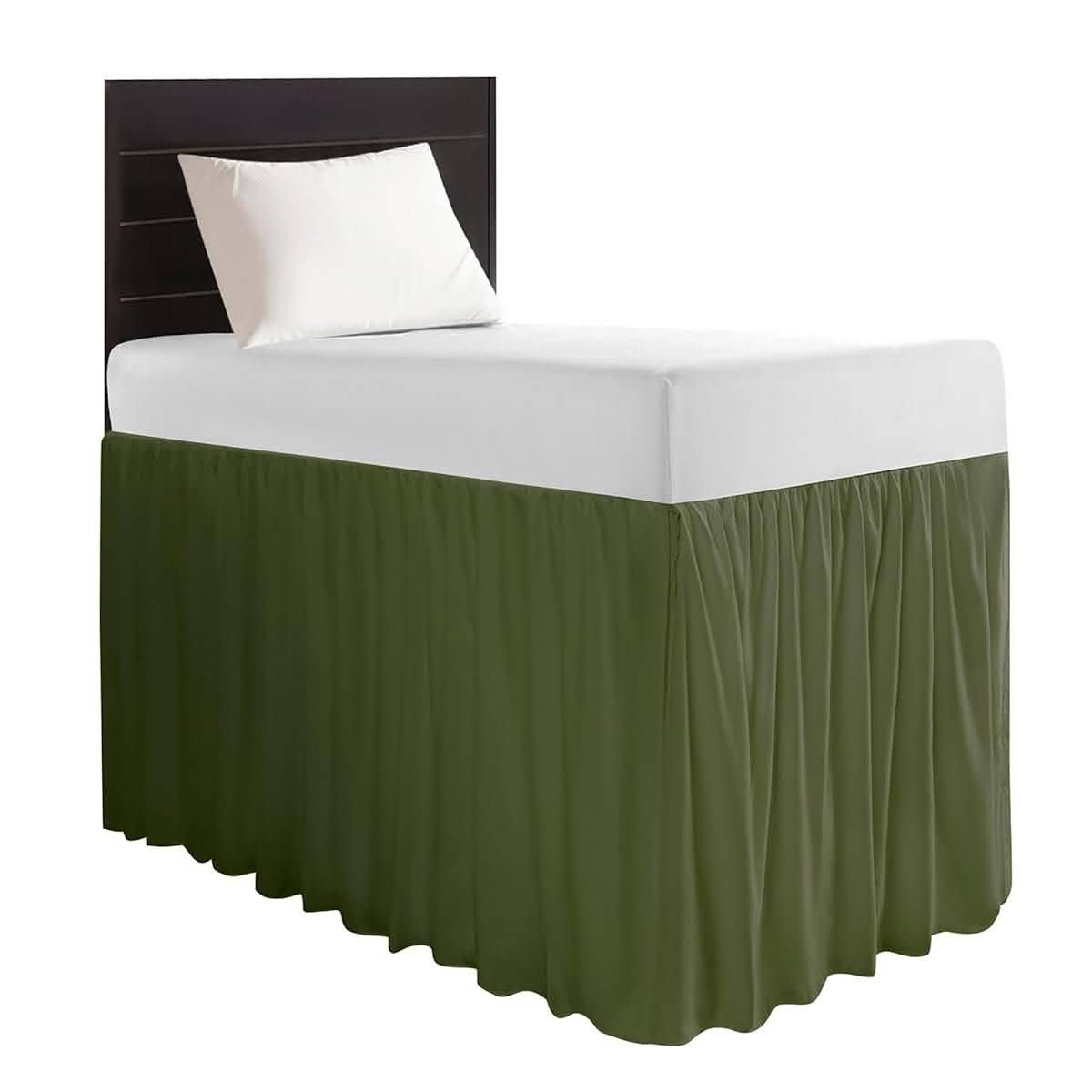 Split-Corner Ruffled Bed Skirt