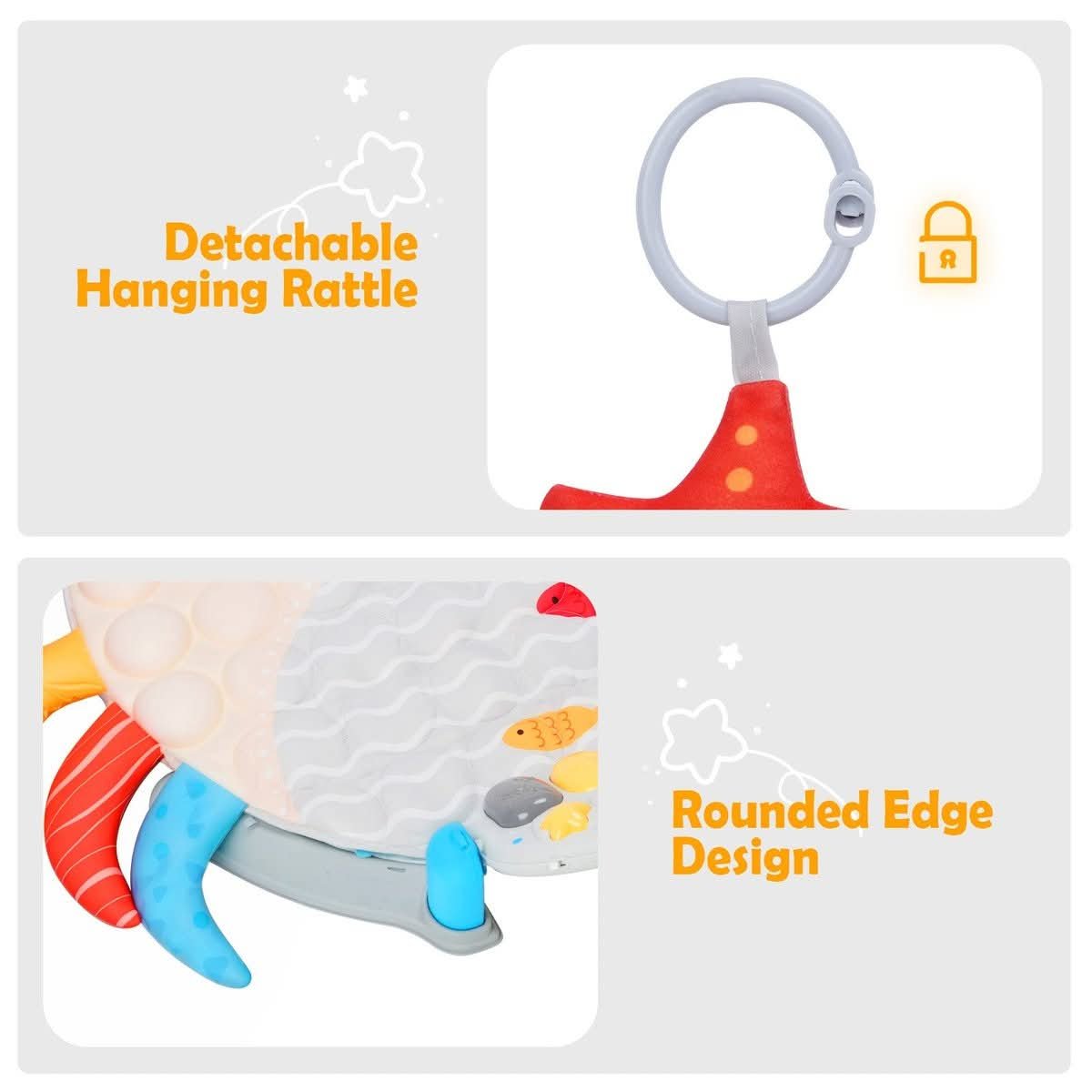 4-in-1 Multi-Stage Baby Play Mat - Best for Growing With Your Baby