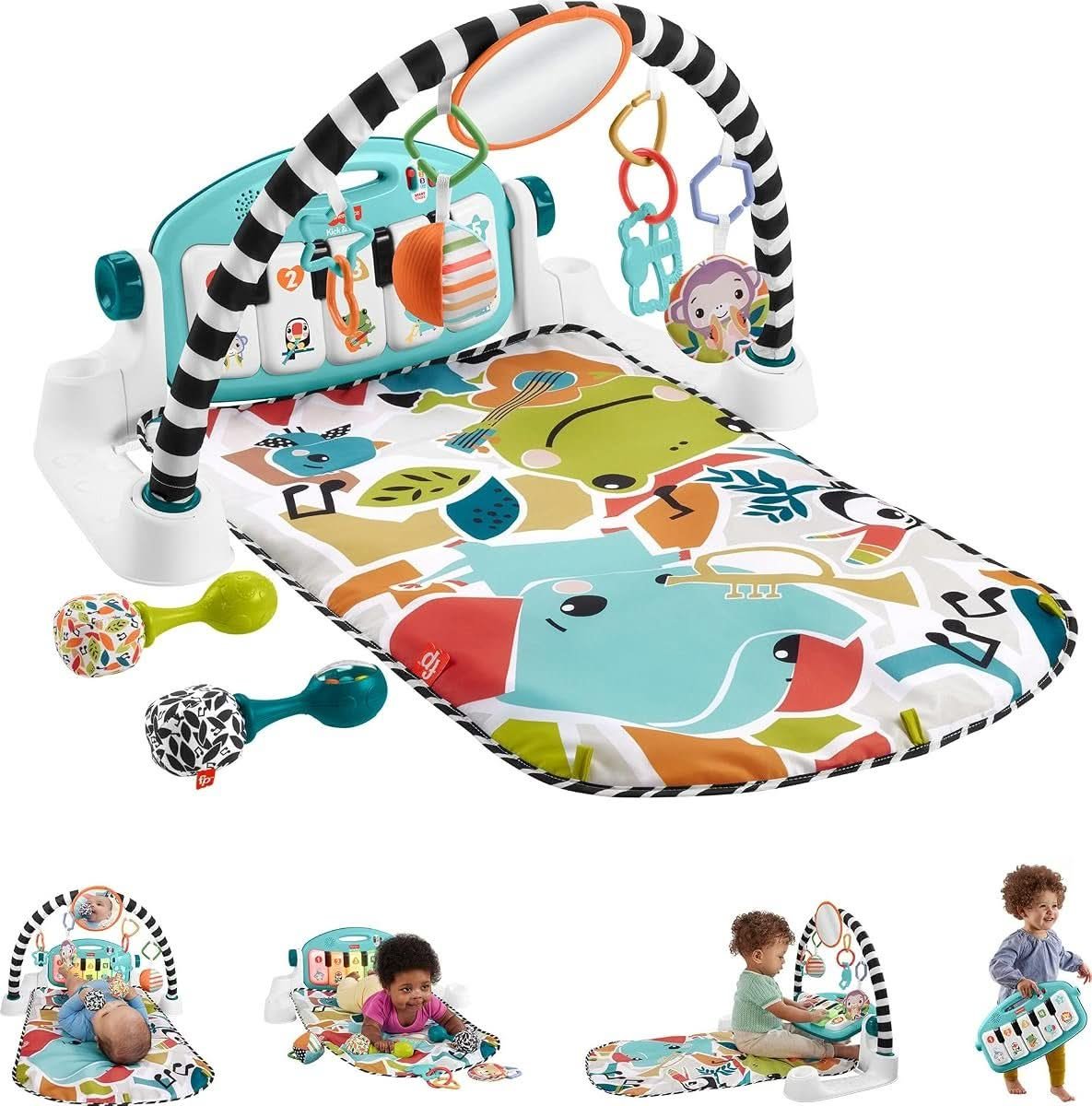 Fisher-Price Glow and Grow Kick and Play Piano Gym - Best for Musical Development