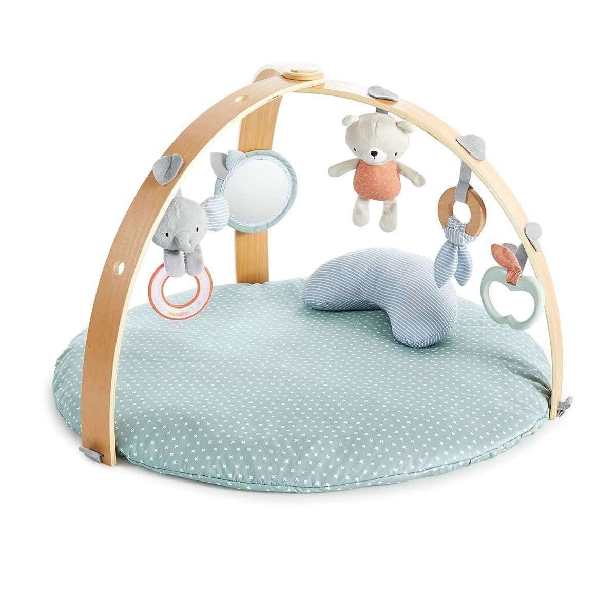 Ingenuity Cozy Spot Reversible Duvet Activity Gym - Best Wooden Toy Bar Design