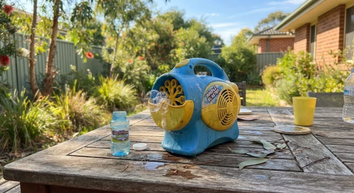A popular bubble machine for sale in Australia, showcasing its design.