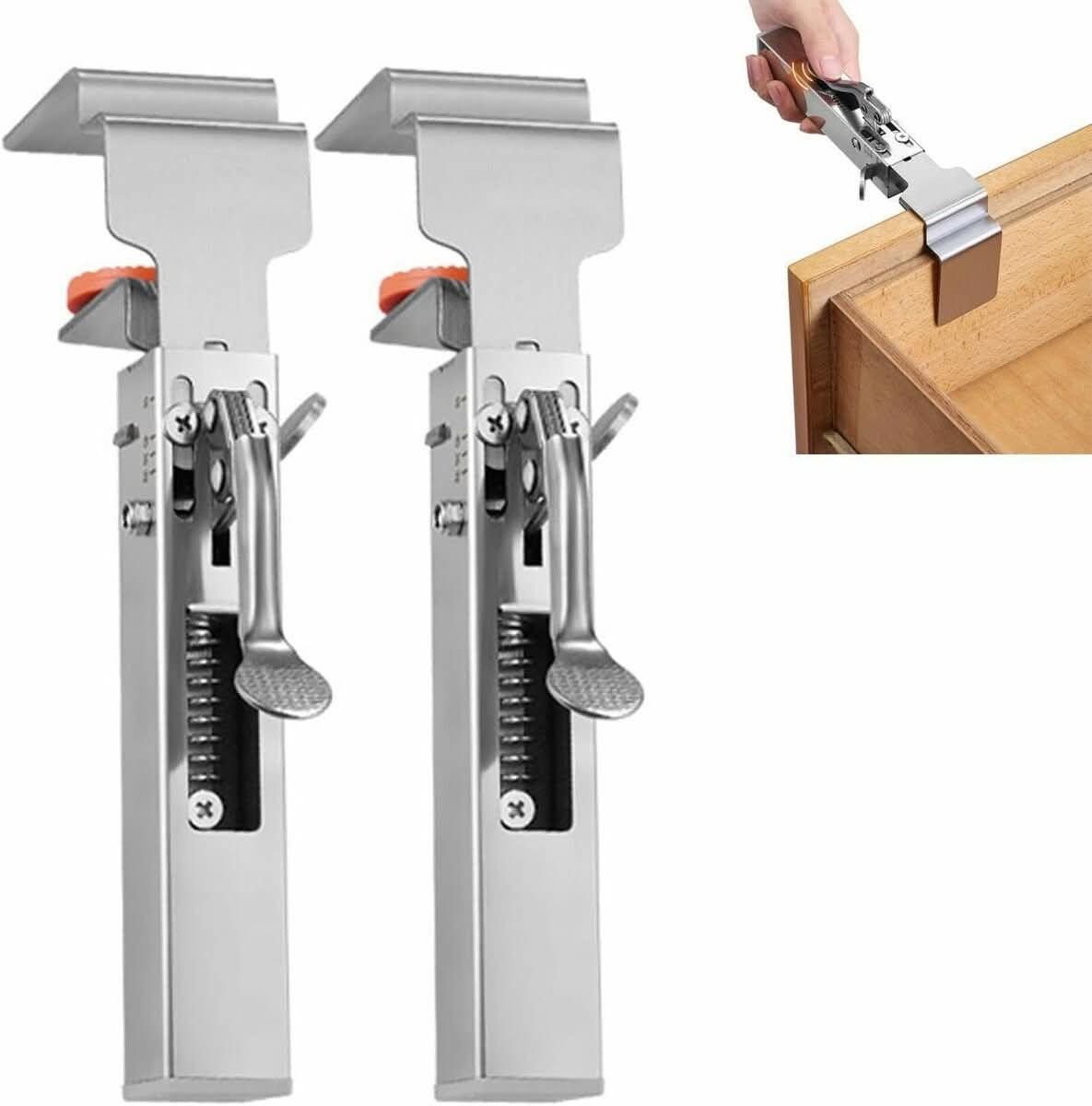 Adjustable Drawer Front Fixing Clamp, 2 Pack