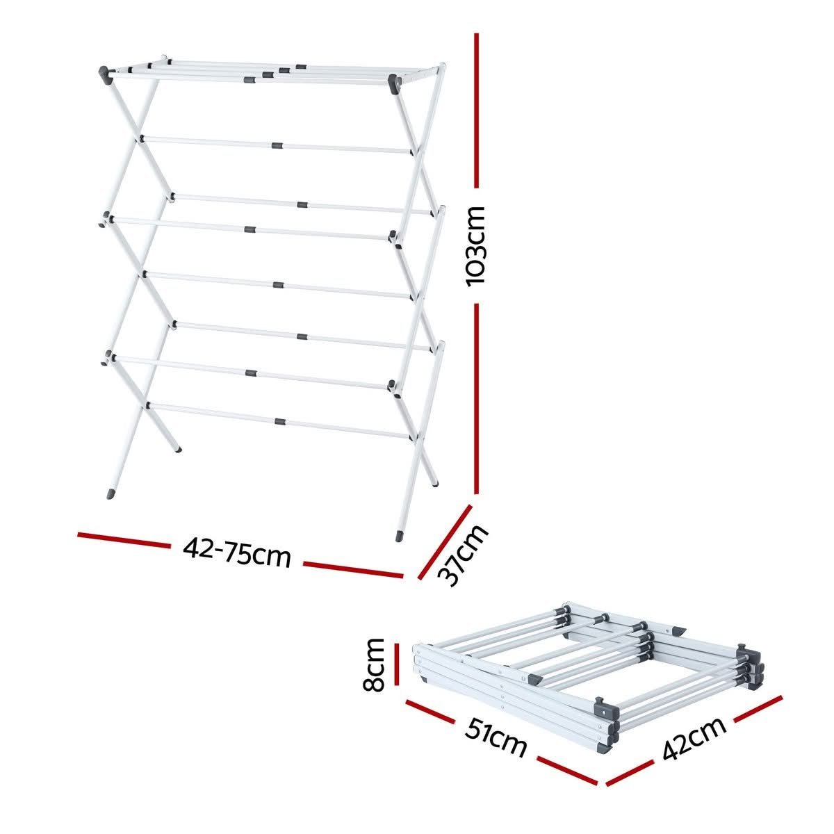 Artiss Foldable Clothes Airer, 11 Extendable Rods