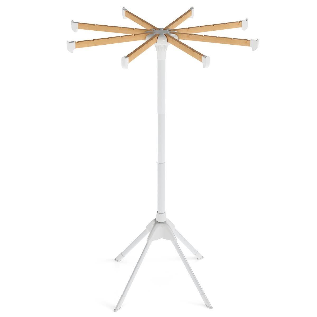 4-Leg Bamboo Clothes Airer, 8 Rods and 40 Hanger Slots