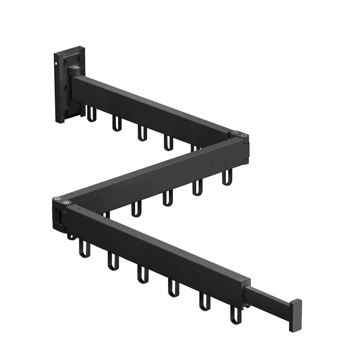 Tri-Fold Wall-Mount Aluminium Drying Rack, 130cm