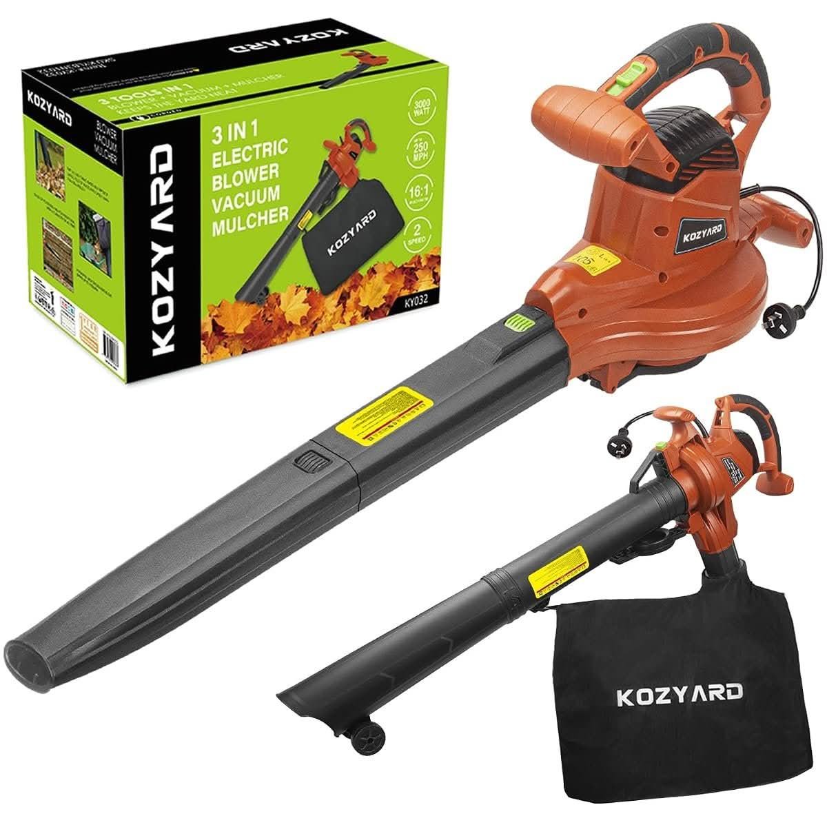 KOZYARD 3-in-1 Electric Blower Vac Mulcher leaf blower