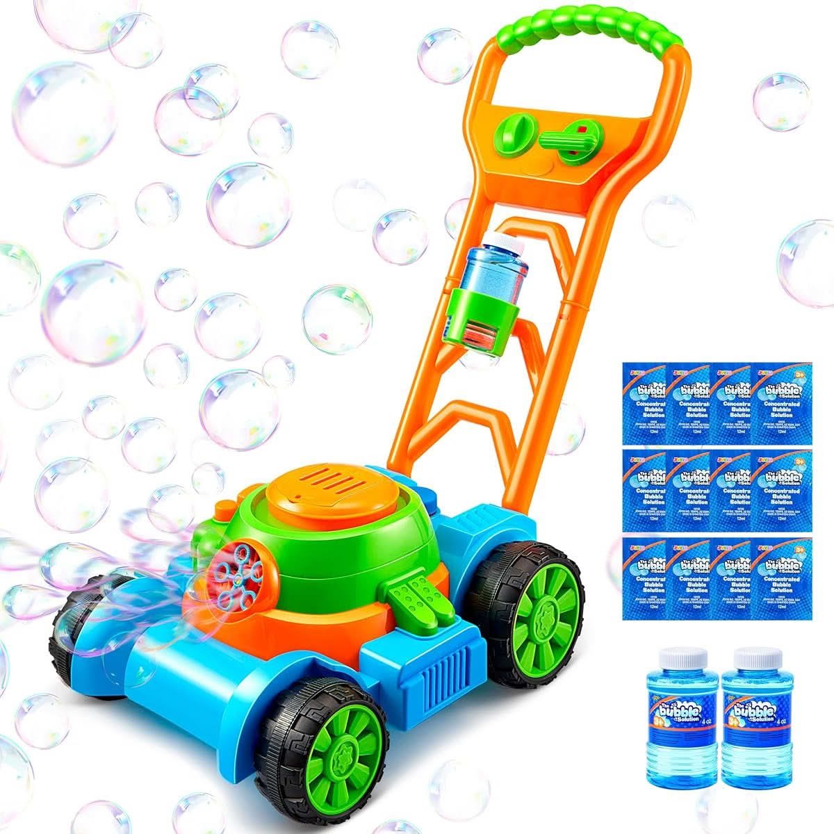 Bubble Lawn Mower Push Toy for Toddlers