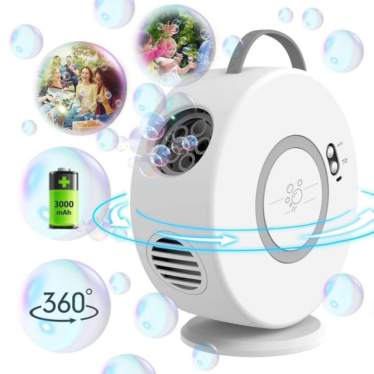 Auto-Rotatable Rechargeable Bubble Machine