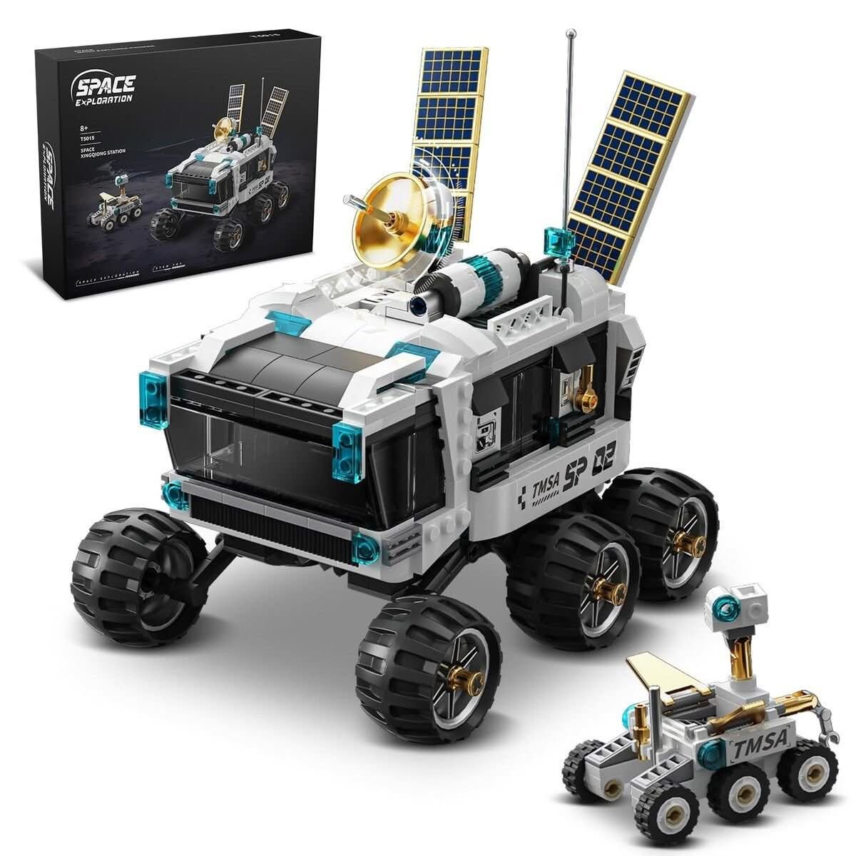 Lunar Rover Building Blocks Set, STEM Space Assembly Toy