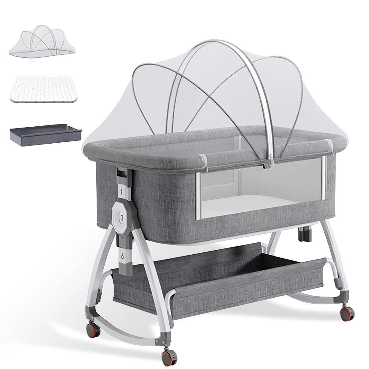 Compact budget bedside bassinet