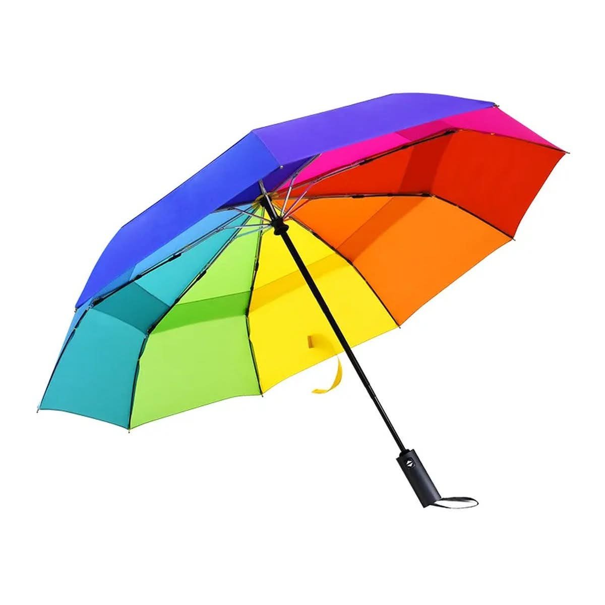 Compact folding travel windproof umbrella